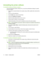 Page 24Uninstalling the printer software
To uninstall the software for Windows computers
If you are using Windows 2000 or Windows XP, you must have administrator privileges to uninstall
the printer software.
1.If the printer is connected directly to the computer using a USB or parallel cable, disconnect the
printer.
2.Close any running applications.
3.From the Start menu, open the Control Panel.
4.Double-click Add/Remove Programs.
5.Select the printing software that you wish to remove.
6.Click the button for...