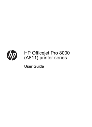 Page 3
HP Officejet Pro 8000
(A811) printer series
User Guide
 