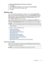 Page 87To change the ECM setting from the device control panel
1.Press  Setup.
2. Select  Advanced Fax Setup  and then select Error Correction Mode .
3. Press the right arrow, 
, to select  On or Off.
4. Press  OK.
Receive a fax
You can receive faxes automatically or manually. If you turn off the  Auto Answer
option, you must receive faxes manually. If you turn on the  Auto Answer option (the
default setting), the device automatically answers incoming calls and receives faxes
after the number of rings that are...