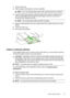 Page 31
1.Lift the output tray.
2. Slide the paper width guide out as far as possible.
NOTE: If you are loading larger sized media, pull the input tray to extend it.
3.Insert the media print-side down along the right of the main tray. Make sure the
stack of media aligns with the right and back edges of the tray, and does not
exceed the line marking in the tray.
NOTE: Do not load paper while the printer is printing.
4.Slide the media guides in the tray to adjust them for the media size that you have
loaded.
5....