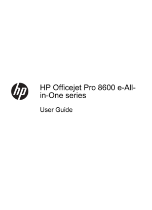 Page 3HP Officejet Pro 8600 e-All-
in-One series
User Guide
 