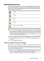 Page 40View estimated ink levels
You can view the estimated ink level of the print cartridge installed in the printer either
from a connected computer or on the printer itself. The printer screen displays an ink-
level icon that shows the approximate amount of ink remaining in the cartridge (100%,
75%, 50%, 25%, and nearly empty):
100%
75%
50%
25%
Low on ink (less than 25%).
NOTE:Ink from the cartridges is used in the printing process in a number of different
ways, including in the initialization process, which...