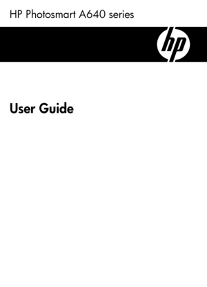 Page 1User Guide
HP Photosmart A640 series
 