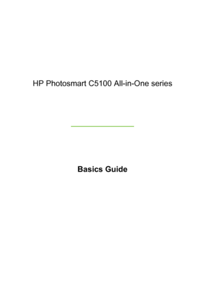 Page 2HP Photosmart C5100 All-in-One series
Basics Guide
 