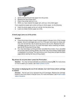 Page 42Additional warranty options
Extended service plans are available for the printer at additional costs. Go to
www.hp.com/support, select your country/region and language, then explore the
services and warranty area for information about the extended service plans.
HP Photosmart D5100 series User Guide 47
 