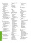 Page 187
E
Embedded Web Serveraccess using webbrowser 43
password settings 45
setup wizard 43
encryption
settings 49
WEP key 34
envelopes load 62
specifications 175
environment Environmental product
stewardship program 176
error messages memory cards 154
out of paper 157
reading or writing file 152
European Union Directive 2002/95/EC 177
recycling information 178
EWS.  See Embedded Web
Server
F
factory defaults, restore 19
fax
paper width incorrect 158
poor quality printouts 132
volume 18
fax problems poor print...