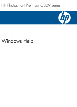 Page 1HP Photosmart Premium C309 series
Windows Help
 