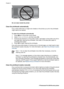 Page 43Do not clean inside the printer
Clean the printheads automatically
If you notice white lines or single-color streaks on the photos you print, the printheads
might need to be cleaned.
To clean the printheads automatically
1. Press Menu on the printer control panel.
2. Select Clean printheads, and then press OK.
3. Following the directions on the printer screen, load paper so the printer can print a
test page after cleaning the printheads. Use Letter or A4-sized plain paper to
conserve photo paper.
4....