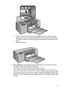 Page 20b. Feed the media into the printer until the back edge of the media (the edge
nearest you) is lined up with the dashed white line on the tray. For large sizes
of media, the media will project through the rear paper slot at the back of the
printer.
c. Close the top door.
4. Select Canvas as the media type in the printer driver on the computer, and then
click Print to send your print job to the printer.
The printer checks that the media is flat enough to print on.
If the media is not flat enough, the...