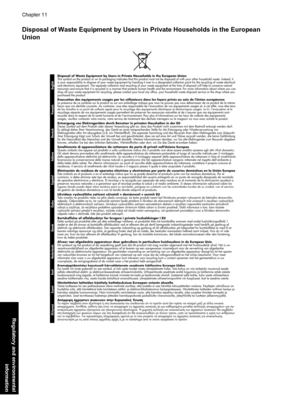 Page 94Disposal of Waste Equipment by Users in Private Households in the European
Union
Chapter 11
92 Regulatory and environmental information
Regulatory and environmental
information
 