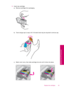 Page 473.Insert new cartridge.
a. Remove cartridge from packaging.
b. Twist orange cap to snap it off. A forceful twist may be required to remove cap.
c. Match color icons, then slide cartridge into slot until it clicks into place.
Replace the cartridges 45
Maintain the HP Photosmart
 