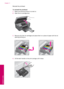 Page 92Reinstall the printhead.
To reinstall the printhead
1.Make sure that the product is turned on.
2.Open the ink cartridge door.
3.Remove all of the ink cartridges and place them on a piece of paper with the ink
opening pointing up.
4.Lift the latch handle on the print carriage until it stops.
Chapter 11
90 Solve a problem
Solve a problem
 