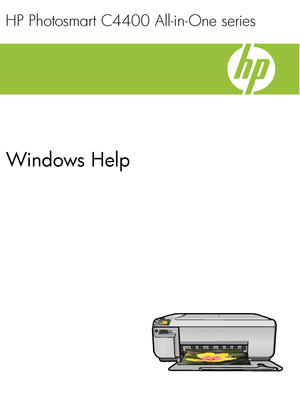 Page 1HP Photosmart C4400 All-in- One series
Windows Help
 