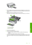 Page 116
3.Check to make sure you are using the correct print cartridges for your product. For a
list of compatible print cartridges, see the printed documentation that came with the
product.
4. Remove the black print cartridge from the slot on the right.
Press down on the cartridge to release it, and then pull it toward you out of the slot.
1Tri-color print cartridge
2Black print cartridge
5.Close the print cartridge door.
6. Check to see if the error has been resolved.
• If the error has been resolved, then...