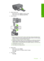 Page 20
b. Select project type.
 Press button next to  Photo on Home screen.
 Press button next to  Memory Card Print.
c . Insert memory.
1Memory Stick, Memory Stick Pro, Memory  Stick Select, Memory Stick Magic Gate,
Memory Stick Duo or Pro Duo (adapter optional), Memory Stick Pro-HG Duo (adapter
optional), or Memory Stick Micro (adapter required)
2MultiMediaCard (MMC), MMC Plus, Secure MultiMedia Card, MMC Mobile (RS-MMC;
adapter required), Secure Digital (SD), Se cure Digital Mini, Secure Digital High...