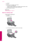 Page 36c.Close lid.
2.Start scan.
a. Press button next to Scan on Home screen.
b. Press button next to Scan to PC.
If product is network-connected, a list of available computers appears. Select
computer to which you want to transfer to start the scan.
3.View the animation for this topic.
Related topics
“
Stop the current job” on page 103
Scan to a memory card
To save a scan to a memory card
1.Load original.
a. Lift lid on product.
b. Load original print side down on right front corner of glass.
Chapter 7
34...