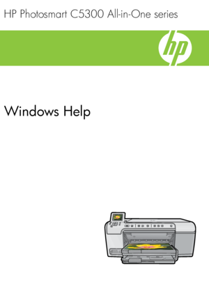 Page 1
Windows Help
HP Photosmart C5300 All-in-One series
 