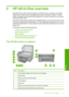 Page 12
2 HP All-in-One overview
Use the HP All-in-One to print documents or photos from your computer, print photos
directly from a memory card or storage device, scan documents or photos, or make
copies. HP papers that are specifically designed for the type of project you are printing
produce the best results.
The HP All-in-One also provides built-in templates that you can use to print narrow- and
wide-ruled notebook paper, graph paper, or music sheets that are perfect for your child’s
homework assignments....