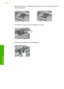 Page 283
3.Remove all of the ink cartridges and place them on a piece of paper with the ink
opening pointing up.
4.Lift the latch handle on the print carriage until it stops.
5.Remove the printhead by lifting it straight up.
Chapter 14
280 Troubleshooting
Troubleshooting
 