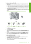 Page 106
To save your photos to a CD or DVD
1.Make sure a CD or DVD is inserted (label side up) in the LightScribe drive of the
HP All-in-One.
NOTE: If you plan to create a LightScribe text label that you can print on the CD/
DVD, make sure the CD or DVD that you insert into the drive is a LightScribe disc.
2. Insert a memory card into the appropriate slot on the HP All-in-One, or connect a
storage device to the front USB port.
The  Photosmart Express  menu appears, with the most recent photo shown on the...