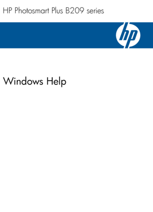 Page 1HP Photosmart Plus B209 series
Windows Help
 