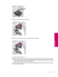 Page 2075.Remove the printhead by lifting it straight up.
6.Make sure the latch handle is raised, and then reinsert the printhead.
7.Carefully lower the latch handle.
NOTE:Make sure you lower the latch handle before reinserting the ink cartridges. Leaving the latch
handle raised can result in incorrectly seated ink cartridges and problems printing. The latch must remain
down in order to correctly install the ink cartridges.
8.Using the colored shaped icons for help, slide the ink cartridge into the empty slot...