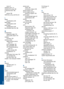 Page 262icons 41
interface card 7, 8
Internet, fax using 188
invalid file name 196
IP
phone 188
ISDN line, set up with fax 22
L
labels
specifications 238
legal paper
specifications 238
letter paper
specifications 238
line condition test, fax 186
M
maintenance
diagnostic page 103
print quality report 103
margins
incorrect 128
memory cards
digital camera cannot
read 131
error message 198
file unreadable 196
HP Photosmartcannot
read 131
photos missing 196
troubleshoot 131
missing
information from copy 139
ink...