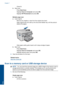 Page 76Close lid.
b. Start scan.
Press Start Scan.
 Highlight Scan to Computer and press OK.
 Highlight HP Photosmart and press OK.
Multiple page scan
a. Load original.
 Remove any staples or clips from the original document.
 Slide original with print side up into document feeder tray until the product
detects the pages.
 Slide paper-width guide inward until it stops at edge of paper.
b. Start scan.
Press Start Scan.
 Highlight Scan to Computer and press OK.
 Highlight desired option and press OK....