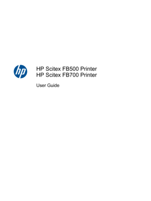 Page 1HP Scitex FB500 Printer
HP Scitex FB700 Printer
User Guide
 