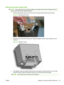 Page 69Remove the old UV lamp bulb
NOTE:Wear cotton gloves to protect the reflector and replacement bulb from fingerprints which
would reduce bulb life and reflector efficiency.
1.Pull the spring-loaded clamp (A) from the side of the lamp reflector (B) as shown below.
Figure 9-5  Spring-loaded clamp
2.Loosen the two screws that hold the two reflectors together until the outside reflector can be
removed.
Figure 9-6  Reflector screws
3.The reflector screws are captive screws and are not meant to be fully removed....