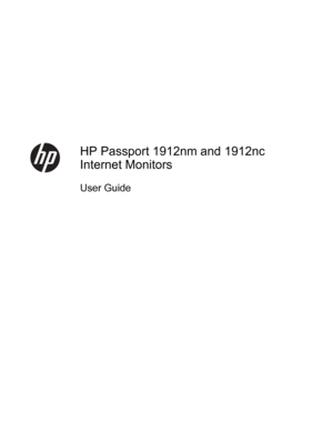 Page 1HP Passport 1912nm and 1912nc
Internet Monitors
User Guide
 