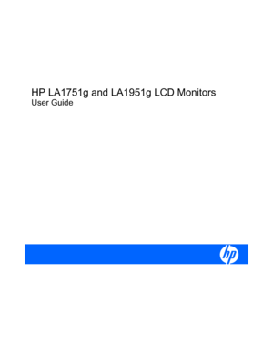 Page 1HP LA1751g and LA1951g LCD Monitors
User Guide
 