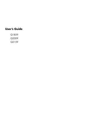 Page 1User’s Guide
Q1859
Q2009
Q2159
 