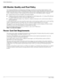 Page 36Technical Specifications
B-4User’s Guide
LCD Monitor Quality and Pixel Policy
Your Compaq LCD Monitor uses high-precision technology, manufactured according to high standards, to help 
guarantee trouble-free performance. Nevertheless, the display may have cosmetic imperfections that appear as small 
bright or dark spots. This is common to all LCD displays used in products supplied by all vendors and is not specific 
to your Compaq LCD Monitor. These imperfections are caused by one or more defective...