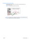 Page 17Connecting the Audio Cable (select models) 
Connect the built-in monitor speakers to the computer by using the audio cable, as the 
following illustration shows Figure 3-7  Connecting the audio cables (select models) NOTE:   When using a VGA or DVI signal, you must connect your audio separately because a 
VGA or DVI signal converts only video data, not audio data.      ENWW Connecting Cables 11  
 
 
 
 
 
 
 
  
 
 
 
 
 
 
 
 
 
 
 
 
 
 
 
 
 
 
 
 
 
  
  