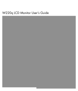 Page 1
W220q LCD Monitor User’s Guide 
 
 
 