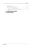 Page 5
Contents 
Korean Notice . . . . . . . . . . . . . . . . . . . . . . . . . . . . . . . . . C–5 
ENERGY STAR Compliance . . . . . . . . . . . . . . . . . . . . . C–5 
Power Cord Set Requirements. . . . . . . . . . . . . . . . . . . . . C–5 
Japanese Power Cord Requirements . . . . . . . . . . . . . C–6 
D LCD Monitor Quality 
and Pixel Policy 
User Guide v 
 