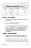 Page 51
Technical Specifications 
Factory Preset Display Modes (Continued) 
Preset Pixel Format Horz Freq (kHz) Vert Freq (Hz) 
13 1152 x 900 71.7 76.1 
14 1280 x 1024 64.0 60.0 
15 1280 x 1024 80.0 75.0 
* Modes 12, 13, 14, and 15 apply to 1706 and 1906 models only 
Entering User Modes 
The video controller signal may occasionally call for a mode that 
is not preset if: 
■ You are not using a standard graphics adapter. 
■ You are not using a preset mode. 
If this occurs, you may need to readjust the parameters...