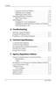 Page 4
Contents 
Using the On-Screen Display . . . . . . . . . . . . . . . . . . 4–6 
Adjusting Screen Quality. . . . . . . . . . . . . . . . . . . . . . 4–9 
Optimizing Analog Video. . . . . . . . . . . . . . . . . . . . . 4–9 
Identifying Monitor Conditions. . . . . . . . . . . . . . . . . . . 4–10 
Sleep Timer Mode. . . . . . . . . . . . . . . . . . . . . . . . . . 4–11 
sRGB Support . . . . . . . . . . . . . . . . . . . . . . . . . . . . . . . . 4–12 
Changing the Color Temperature . . . . . . . . . . . ....