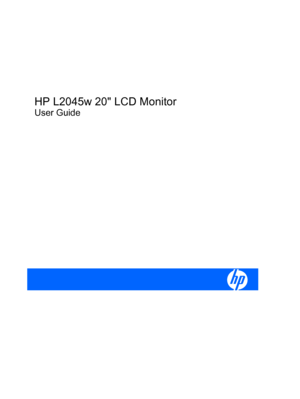 Page 1HP L2045w 20 LCD Monitor
User Guide
 