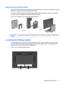 Page 25Mounting to the Pedestal Base
An optional HP Quick Release can be attached to the pedestal base. It allows you to quickly and securely
attach some models of the HP thin client to the monitor.
To mount an HP thin client to the pedestal base using the HP Quick Release, follow the instructions
provided in the documentation that comes with Quick Release.
Figure 3-18  Mounting a Thin Client to the Pedestal Base
CAUTION:It is important to verify that the weight of the thin client does not affect the stability...