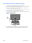 Page 15LE1851wt Model (Connecting for MultiSeat Computing)
1.Place the monitor in a convenient, well-ventilated location near the computer.
2.Connect the VGA signal cable to the VGA connector on the rear of the monitor and the other end
to the VGA connector on the T150 multiseat computing device.
3.Connect one end of the USB cable (not provided) to the USB connector on the monitor and
connect the other end to a USB connector on the computer.
4.Connect one end of the DC to DC cable to the DC OUT connector on the...