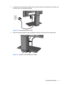 Page 15ENWW
Figure 3-6 Connecting the Power Cable 
Figure 3-7  Using the Cable Management Feature 
Connecting the Monitor  9 
 