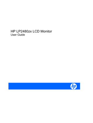 Page 1HP LP2480zx LCD Monitor
User Guide
 