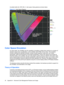 Page 40As plotted within the 1976 CIE u’v’ color space, these gamuts are shown below:
Figure A-1  Color Space Diagram
Color Space Emulation
As noted earlier, the LP2480zx has the capability of emulating a display that conforms to a number of
standard output device specifications, such as sRGB, Adobe RGB, and et cetera. This emulation
includes matching the specified primaries, transfer function (gamma), white point, and, where
appropriate, white level (luminance) of the target specification. Preset color spaces...