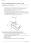 Page 14Instalar o Monitor
3–4Manual do utilizador
Preparar o monitor de dupla dobradiça para a montagem na parede
ÅAV I S O :  Não coloque o monitor de dobradiça dupla voltado para baixo com a faixa de transporte intacta. A 
dobradiça pode saltar e provocar danos graves.
1.Desligue os cabos de alimentação e outros cabos do monitor.
2.Coloque cuidadosamente o monitor virado para baixo numa superfície plana e suave. Isto pode exigir um 
alongamento da dobradiça e inclinar o monitor para trás para assegurar a...