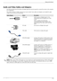 Page 17Setting Up the Monitor
User’s Guide3–5
Audio and Video Cables and Adapters
The following table shows the cable and adapter types that may be required to connect the monitor to the computer, 
TV, or set-top box.
The number and type of cables required may vary by model. Some cables and adapters are included for select 
models only and may be sold separately.
Cable/AdapterNameDescription
HDMI cable HDMI transmits an all-digital signal. It is the 
recommended choice for playback from a DVD 
or DVR.
HDMI is...