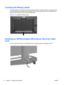 Page 20
Locating the Rating Labels
The rating labels on the monitor provide the spare part number, product number, and serial number.
You may need these numbers when contacting HP about the monitor model. The rating labels are
located on the rear panel of the monitor display head.
Figure 3-14   Locating the Rating Labels
Installing an HP/Kensington  MicroSaver Security Cable
Lock
You can secure the monitor to a fixed object with an optional cable lock available from HP.
14 Chapter 3   Setting Up the Monitor ENWW
 