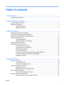Page 5Table of contents
1  Product Features ............................................................................................................................................ 1
HP Digital Signage Models ................................................................................................................... 1
2  Safety and Maintenance Guidelines .............................................................................................................. 2
Important Safety Information...