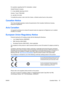 Page 75For questions regarding this FCC declaration, contact:
Hewlett Packard Company
P. O. Box 692000, Mail Stop 510101
Houston, Texas 77269-2000
Or, call (281) 514-3333
To identify this product, refer to the Part, Series, or Model number found on the product.
Canadian Notice
This Class B digital apparatus meets all requirements of the Canadian Interference-Causing
Equipment Regulations.
Avis Canadien
Cet appareil numérique de la classe B respecte toutes les exigences du Règlement sur le matériel
brouilleur du...